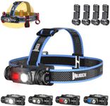 WUBEN H1 Rechargeable Headlamp, 1200 High Lumen Ultra Bright LED Head Lamp, 11 Modes 180°Adjustable IP68 Headlight with Red Light for Outdoors Camping Hunting Hiking Running Fishing Gear