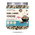 Brew Lab Chocolate Choco Chips - Topping And Decoration Candy For Ice Cream, Desserts And Baked Items Chocolate Mini Choco-Chips (Dark & White Choco)