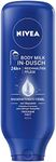 NIVEA In-Shower Body Milk (400 ml), Body Cream with Almond Oil and Water-Activated 5-in-1 Care Formula, Moisturising Body Lotion for the Shower