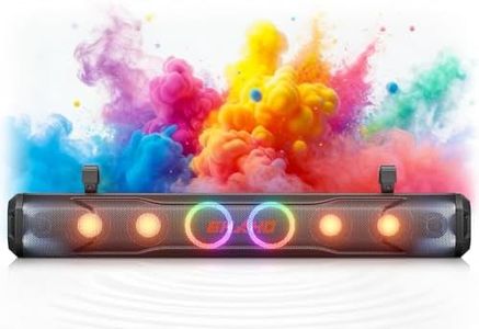 Ehaho 35'' UTV Sound Bar, Golf Cart Speaker Bluetooth with RGB Party Lights