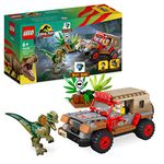 LEGO Jurassic Park Dilophosaurus Ambush 76958 Building Toy Set (211 Pieces),Multicolor