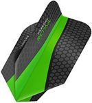 Harrows Retina | Premium Extra Strong 100 Micron Dart Flights in Slim Shape, 5 Sets of 3 Flights, 15 Flights In Total, Green