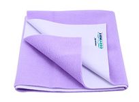 Cozymat Dry Sheet Quick Waterproof Breathable Bed Protector & Crib Sheet (Size: 200cm X 260cm) Purple, Double Bed