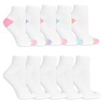 Fruit Of The Loom Womens Everyday Soft Cushioned - 10 Pair Packs Socks, Multi-colored, 8-12 US