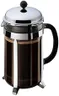 Bodum 51oz Chambord French Press Coffee Maker, High-Heat Borosilicate Glass, Polished Stainless Steel – Made in Portugal