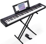 Starfavor 88 Key Full Size Digital Piano, Electric Keyboard Piano Set with Semi-Weighted Keys, Smart Voice Sampling, Recording/MIDI/USB, Dual 20W Speakers, Sustain Pedal, Power Supply, Stand