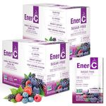 Ener-C Sugar Free Mixed Berry Multivitamin Drink Mix, 1000mg Vitamin C, Non-GMO, Vegan, Real Fruit Juice Powders, Natural Immunity Support, Electrolytes, Gluten Free, 2-Pack of 30 (60 Count)