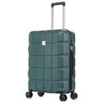 ATX Luggage 24" Medium Suitcase Super Lightweight Durable ABS Hard Shell Suitcase with 4 Dual Spinner Wheels and Built-in TSA Lock (Forest Green, 65 Liter)