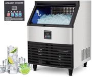 GarveeHome Commercial Ice Maker Machine 320lbs/24H, Stainless Steel Under Ice Machine with 88lbs Large Ice Storage Capacity, Auto Self-Cleaning Freestanding Ice Maker(8 * 18 Ice Cube)