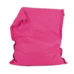 Bean Bag Bazaar Giant Outdoor Bean Bag, Pink, Outdoor Floor Cushion with Water Resistant Fabric, Large Beanbag with Filling Included, 180cm x 140cm, Sun Lounger, Garden Chair, Garden Seating