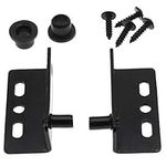 Pivot Hinges with Bushing 2 Set Pivot Hinges Concealed Hinges for Wood Door/Furniture Cabinet/Drawer etc. [FDXGYH, Black]