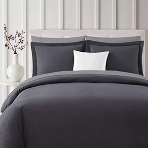 Mellanni Bed Sheet Set + Flannel Duvet Cover Set Bundle&Save - Bundle Includes: 4pcs Bed Sheet Set and 3pcs 100% Organic Cotton Flannel Duvet Cover Set (Queen, Gray)