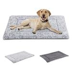 IEUUMLER Dog Bed Mat, Dual Purpose Washable Cushion, Soft Premium Plush Dog Crate Mat, Mattress for Small/Medium/Large Dogs and Cats FC014 (Grey,121 * 76cm)