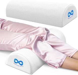 Everlasting Comfort Knee Pillow for Back Sleeping, Comfortable Pure Memory Foam Half Moon Bolster Pillow for Legs - Under Knee Pillow for Sleeping on Back, Leg Pillow for Back Pain