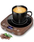 Coffee Mug Warmer, Coffee Cup Warmer for Desk Upgrade Gravity-Induction Mug Warmer with 9 Temperature Settings Smart Cup Warmer with 4H Auto Shut Off and 1-9 Hour Timer for Home & Office（Wood）