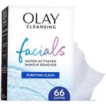 Olay 2-In-1 Combination/Oily Daily Facial Cloths, 66-Count