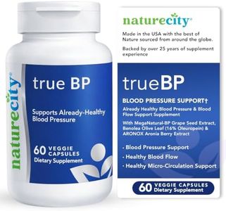 NatureCity True-BP | Supplements to Support Blood Flow for Heart Health | MegaNatural-BP 80mg 16% Oleuropein (60 Veggie Capsules) Non-GMO, Gluten Free