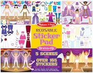 Melissa & Doug Reusable Sticker Pad: Dress-Up - 165+ Stickers Removable Stickers, Kids Fashion Activities, Restickable Book For Ages 3+