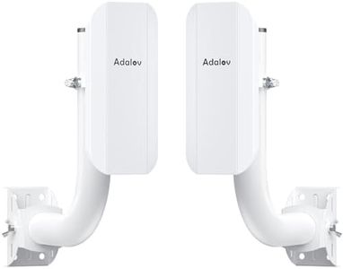 AdaLov CPE362 Outdoor Wireless Bridge with Bracket Mounts, 5.8G 3KM Point-to-Point WiFi Bridge, IP65 Waterproof, 48V PoE, Extend Network to Outbuilding for Camera/Barn/Shop/Garage/Workshop/Shed