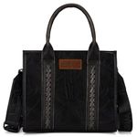 Wrangler Purse for Women Designer Work Tote Bags with Strap Vintage Top-Handle Handbags - Midnight Mist Middle