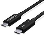 Plugable Thunderbolt 3 Cable 40Gbps Supports 100W (20V, 5A) Charging, 2.6ft / 80cm Thunderbolt-Certified USB C Compatible - Driverless