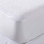 Sasma Home - Bunk Size waterproof Mattress Protector - Extra Deep Bunk Mattress Protector - Hypoallergenic and Noiseless - Bunk Protector 76+190 + 35 cm (4FT Mattress Protector)