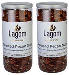 Lagom Gourmet Roasted Pecan Nuts 1 kg | No Salt | Dry Roasted | No Oil Used | All Natural | No Preservatives | No Additives | Gluten Free | Vegan | Plant Based | Non GMO | Nuts Dry Fruits