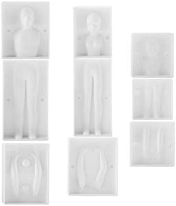 Molde para Hornear en Forma de Personas en 3D, Set 3 Moldes Figuras Familia - Hombre, Mujer y Niños, Molde para decoración de cuerpo humano con forma de personas, Molde de fondant de plástico 3D
