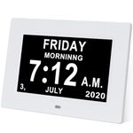 TMCC Dementia Clock Digital Day Calendar Clock -Extra Large Date Day Time Dementia Clocks with 12 Alarms, Large Digital Clock for Seniors Impaired Vision Memory Loss