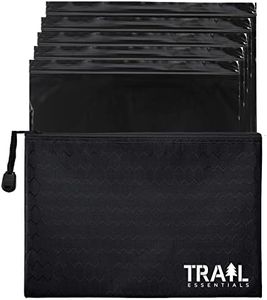 Trail Essentials Adult Diaper Disposal Bags - Large, Black Opaque, Zip-Seal Disposal Bags for Adult Diapers, Incontinence Underwear, Undergarments with Travel Pouch (Black)