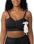 Kindred Bravely Sublime Hands Free Pumping Bra | Patented All-in-One Pumping & Nursing Bra with EasyClip, Black, Small