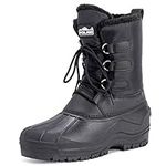 Polar Mens Muck Lace Up Short Nylon Winter Snow Rain Lace Up Waterproof Duck Boots - 10 - BLK44 YC0141