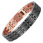 BioMag Copper Bracelet for Men Magnetic Bracelet,Copper Wristband with Ultra Strength Magnets,8.5inches Adjustable with Tools