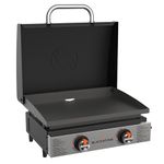 Blackstone 2144 22" (56 cm) countertop grill with lid, stainless steel front, Black/Grey