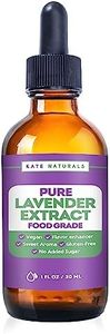 Kate Naturals Lavender Extract for Baking, Drinks, Coffee, Lattes. Food Grade Lavender Oil for Flavoring & Cooking (1oz, Sugar Free)