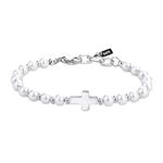 GAVU Cross Charm Shell Pearl Bracelet for Men