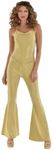 Amscan Gold Metallic Disco Jumpsuit - Women's L/XL | Lamé fabric| 1 Pc.