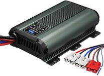 ATEM POWER 60A DC to DC Battery Charger - with Solar Input Anderson Plugs, Compatible with Lead Acid, AGM, Gel, Calcium, LiFePO4 Batteries, On-Board Charger for RVs 4WD Solar Boats