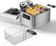 1800W Deep Fryer with 3 Basket, 5.3
