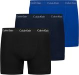 Calvin Klein Men's Trunk 3pk Trunk, C-black/Blu/Blu, M