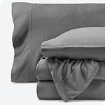 Bare Home Super Soft Fleece Sheet Set - Full Size - Extra Plush Polar Fleece, Pill-Resistant Bed Sheets - All Season Cozy Warmth, Breathable & Hypoallergenic (Full, Grey)