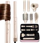 ELLA BELLA® 6 in 1 Professional Hot Air Styler • Powerful Hair Dryer & Straightener Set • Styling Without Heat Damage • Fast Drying Curling Volumizing Straightening • Includes Protective Travel Case