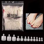 Bolt Bee 500pcs Acrylic Nail Tips, fake nail tips (3n toe with handle tips Natural)