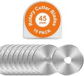 10 Packs 45mm Rotary Cutter Blades 45mm Quilting supplies Rotary Cutter Blades for fabric by SSPONT, compatible with OLFA,Fiskars,Mr.Pen,DAFA,Truecut etc. Sewing Arts Crafts, Sharp and Durable