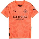 PUMA Kids Manchester City FC 2024/25 Soccer Goalkeeper Shirt - Orange - Size: 9/10 Year