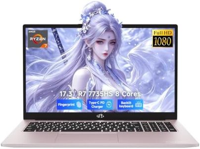 NIMO 17.3" Light-Gaming-Laptop, 8 Cores AMD Ryzen 7 32GB DDR5 5600MHz 1TB SSD (Beat i7 12650H up to 4.75GHz) Radeon 680M, FHD 100W Fast PD Backlit Keyboard AI Content Creators & Student 2-Yr Warranty