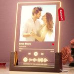 witfox Spotify Plaque Personalized Gifts for Him Her - Spotify Glass Plaque Custom Gifts for Women Men - Acrylic Song Plaque with Picture Gifts - Customized Gifts for Couples (02 - Plaque 5x7in)