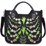 Ro Rox Franken Shoulder Bag Messenger Large Canvas Quirky Spooky Print