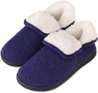 VONMAY Women's Slippers Boots Memory Foam Fuzzy Booties House Shoes Winter Warm Indoor Outdoor, Purple, Size 5