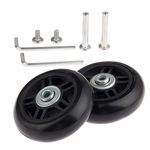 2Set 70x22mm Luggage Suitcase Replacement Wheels with Axles Wrench Repair Bearings Kit